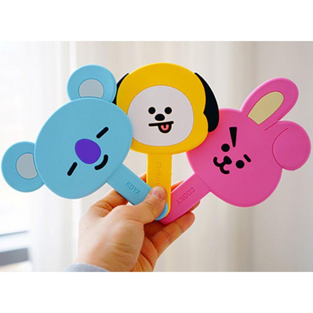 Solighter BT21 Cermin Tangan Gambar Kartun Hadiah Siswa Untuk Anak Perempuan Aksesoris Kosmetik