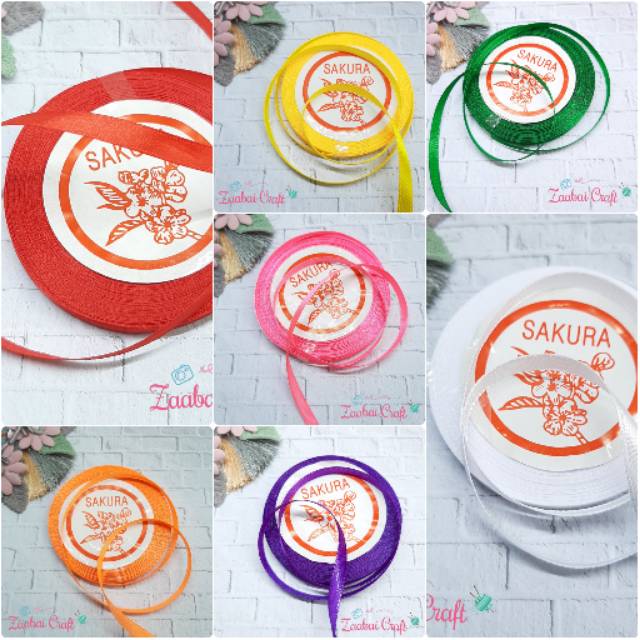 

PITA SATIN 1/4 INCH PITA JEPANG RIBBON TERMURAHH