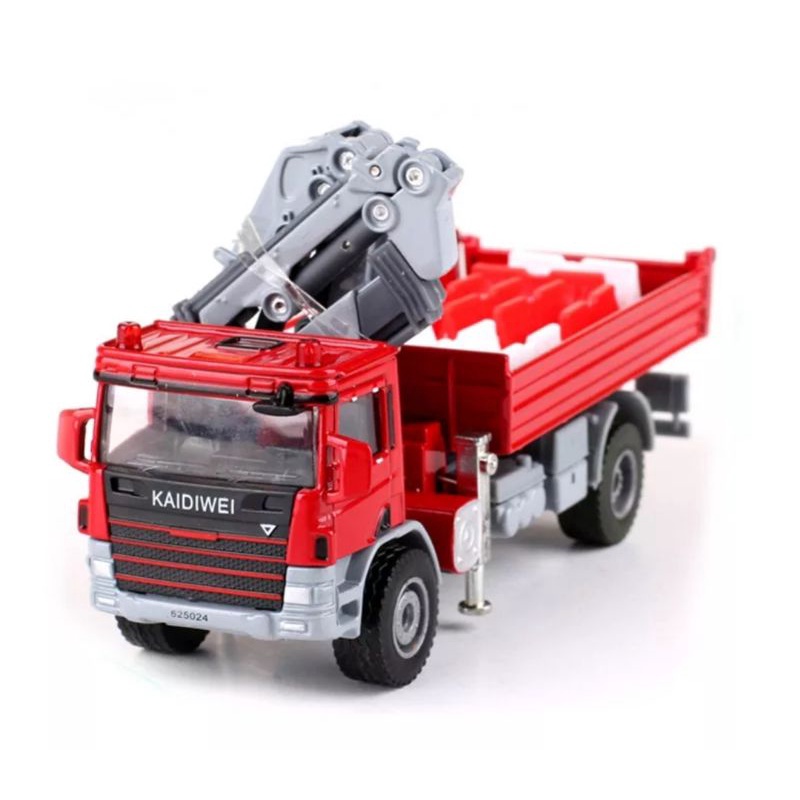 Diecast Truck KDW Atego With Crane Miniatur Alat Berat 1:50