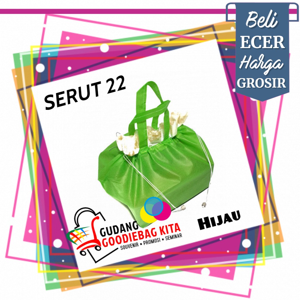 

[ SERUT - 22 ] TAS SPUNBOND KAIN SERUT NASI DUS BOX SOUVENIR GOODIEBAG WARNA TEBAL