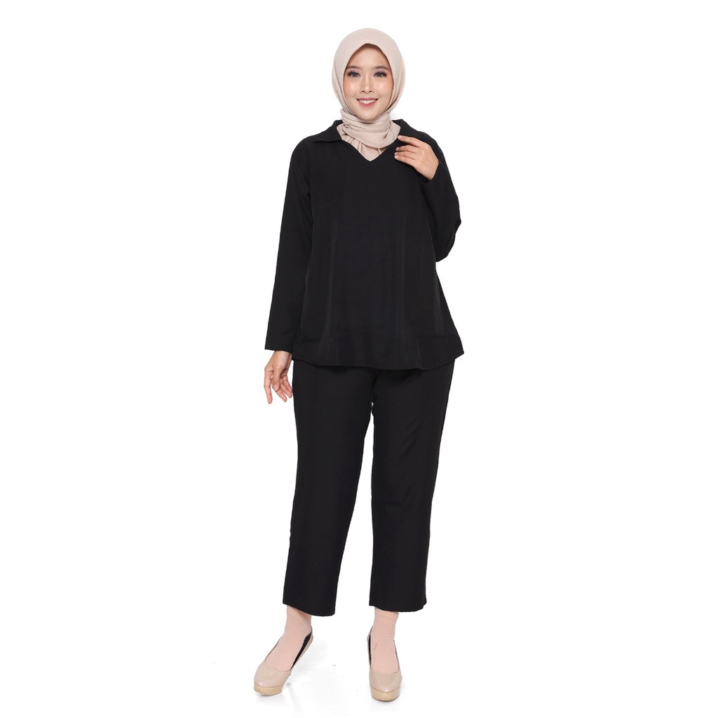 ONE SET SHAKILA PREMIUM SIZE JUMBO / SETELAN BAJU WANITA BAHAN SHAKILA / SETELAN BAJU CEWEK KEKINIAN KOREAN STYLE / SETELAN BAJU POLOS WANITA TERBARU PREMIUM