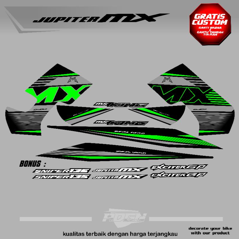 striping jupiter mx old 135 motif mx king 2021 / sticker bodi lc135 exciter 135