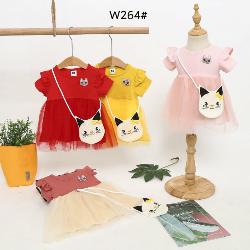 LittleAaron DRESS TWIN CATTY BAG 264 EBV Baju Dress Anak Perempuan Import 6 bulan - 3 tahun