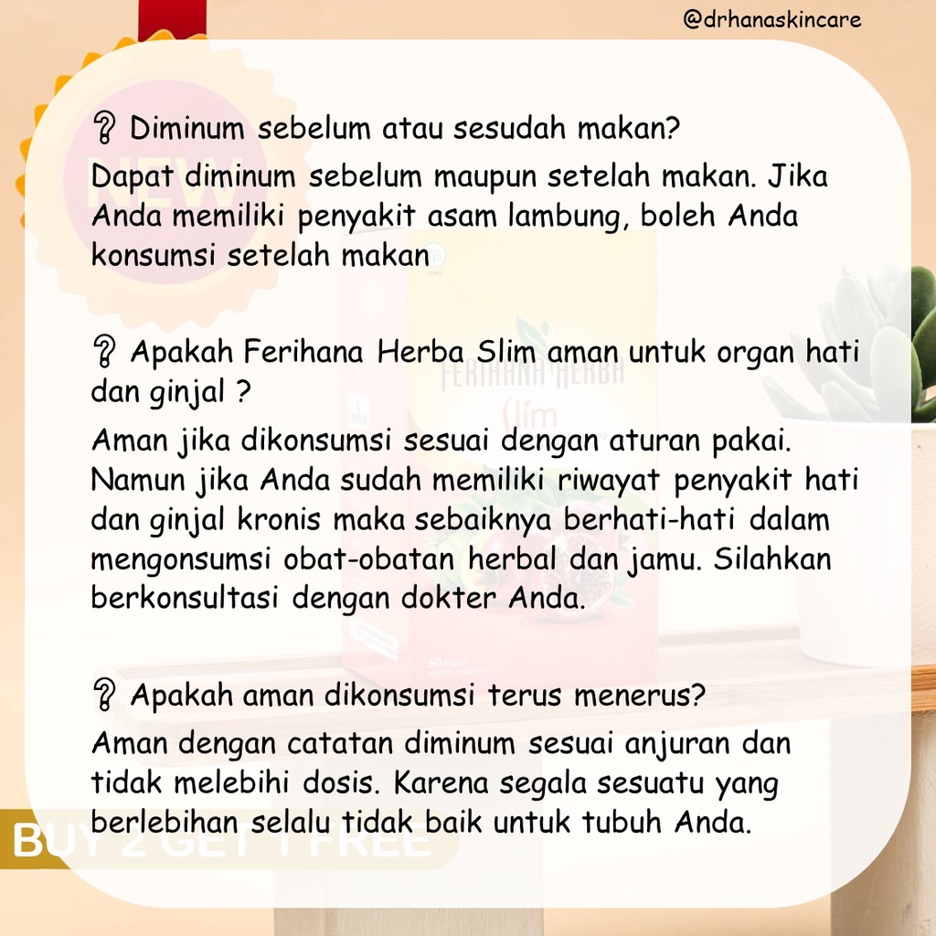 Ferihana Herba Slim Merupakan Kapsul untuk Diet Menurunkan Berat Badan atau Pelangsing