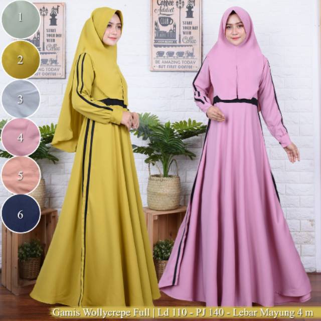Gamis polos modis murah