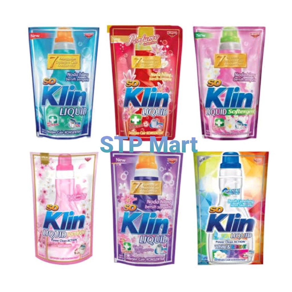 SOKLIN LIQUID Deterjen Cair KONSENTRAT  720/ML750ML  // SO KLIN CAIR