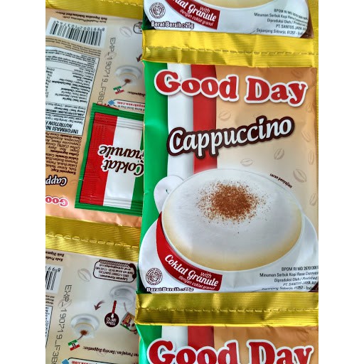 

Kopi Good Day Cappuccino Kemasan Sachet Bubuk 25 Gram Rahmat Grosir Store