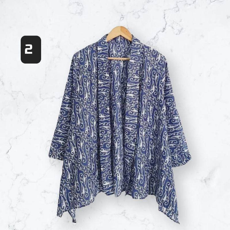 Blezer batik wanita outer cardigan