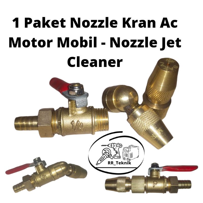 Paket Nozzle Nosel Kran Cuci AC Motor Mobil-Nozel jet cleaner-Sprayer-Nozle Steam Cuci Ac