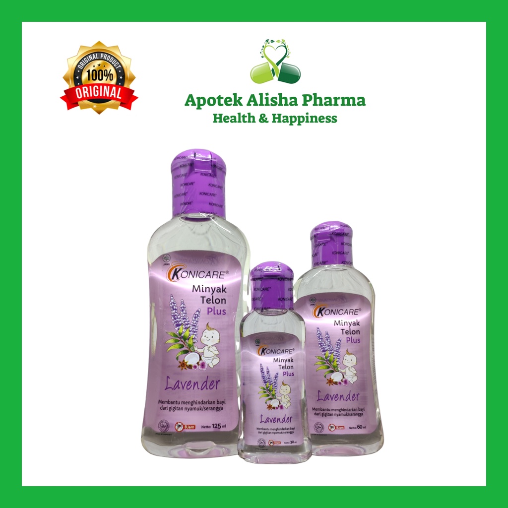 Konicare Minyak Telon Plus Lavender 30/60/100ml-Minyak Telon Konicare Ungu Konimex