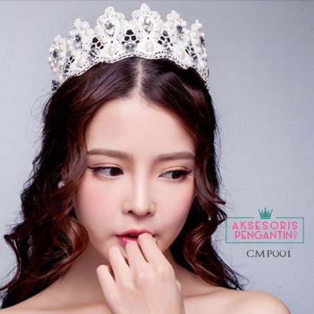 [READY STOCK] HAIRBAND MAHKOTA WEDDING AKSESORIS PENGANTIN CROWN BROKAT CMP001