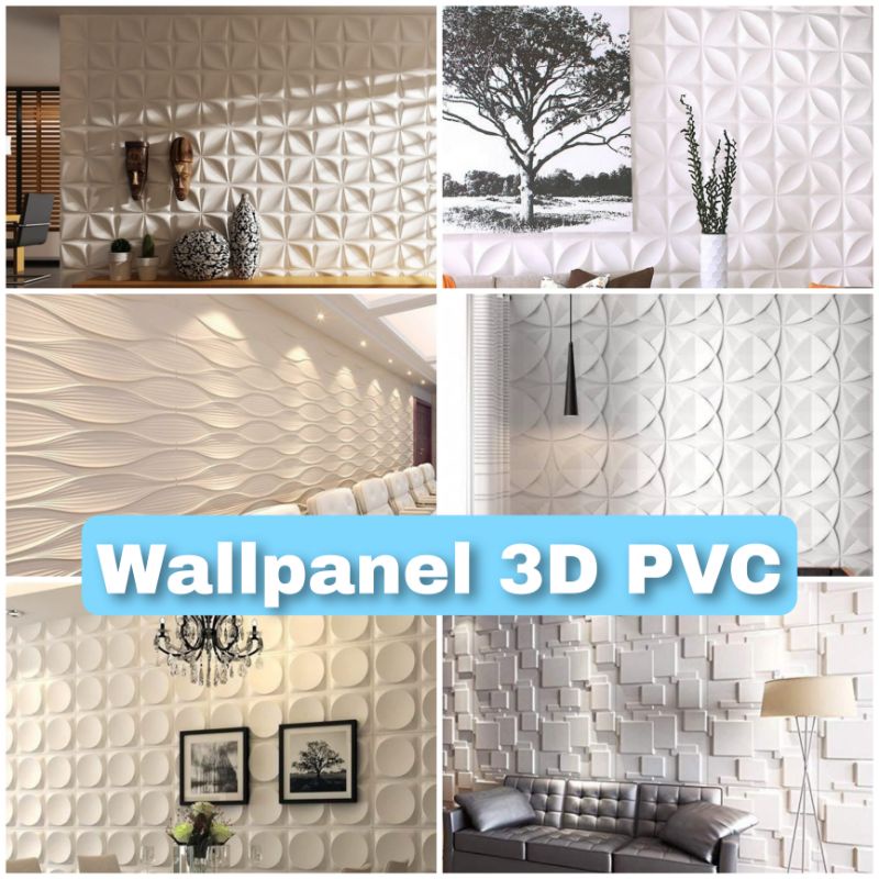 Wallpaper Panel/ Wallpanel 3D Berbahan  PVC Kuat Dengan Beragam Motif, Solusi Dinding Lembab. Uk 50c