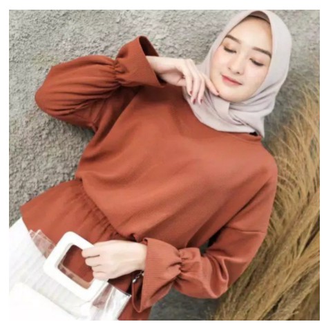 Baju Batik Wanita Atasan Kerja Karyawan Bank BCA / BRI Lengan Panjang Seragam Motif Trend