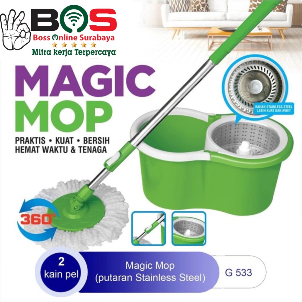 Alat Pel Spin Mop GSF Saringan Stainless GSF-533 GSF 533 Pel Putar