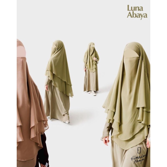Luna Abaya Sage Green Size L by Elmadina Abaya