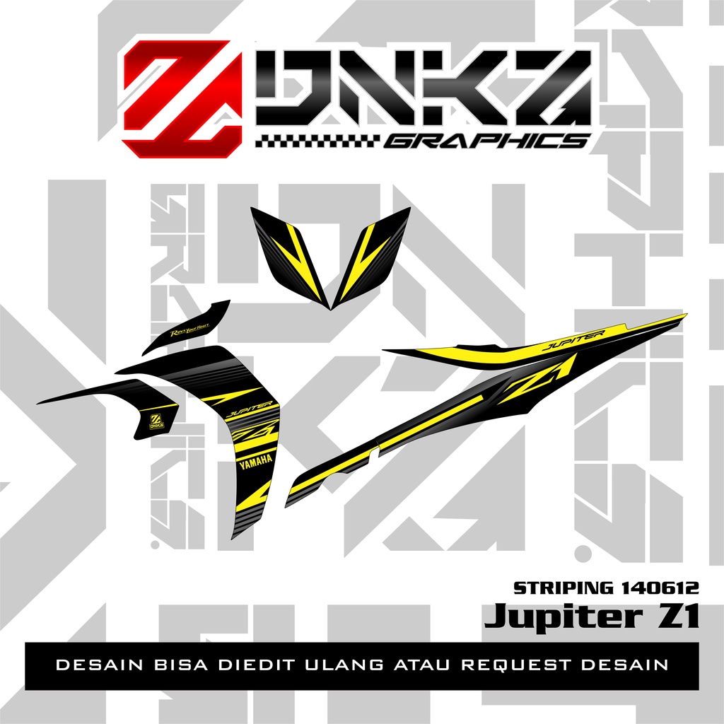 Stiker Jupiter Z1 Lagenda 115Z Jupiter RC Decal Striping Jupiter Z1 Premium Racing 140612