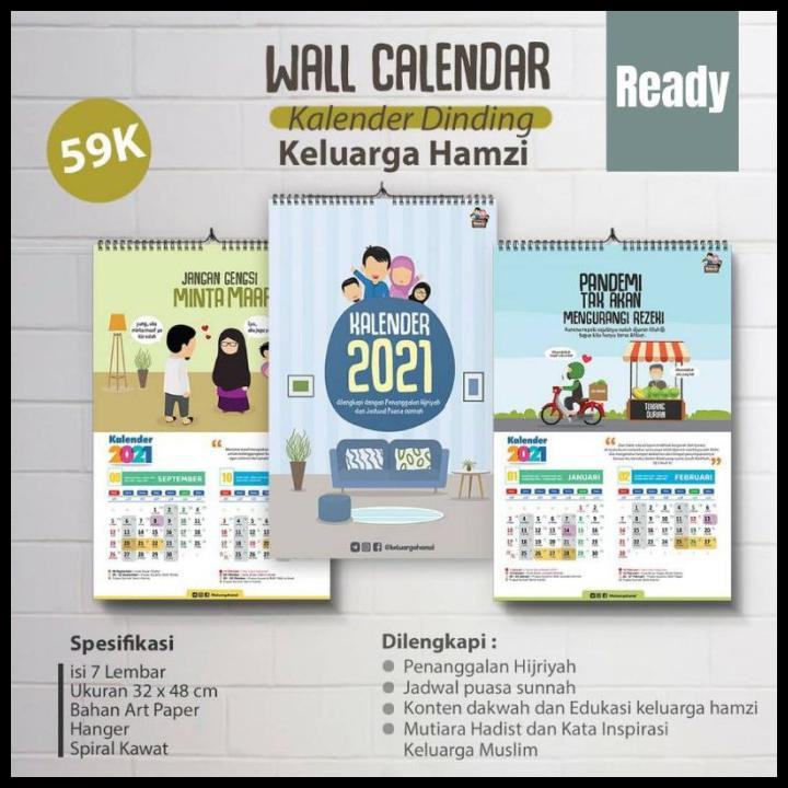 

Sp Kalender 2021 Kalender Muslim Kalender Keluarga Hamzi