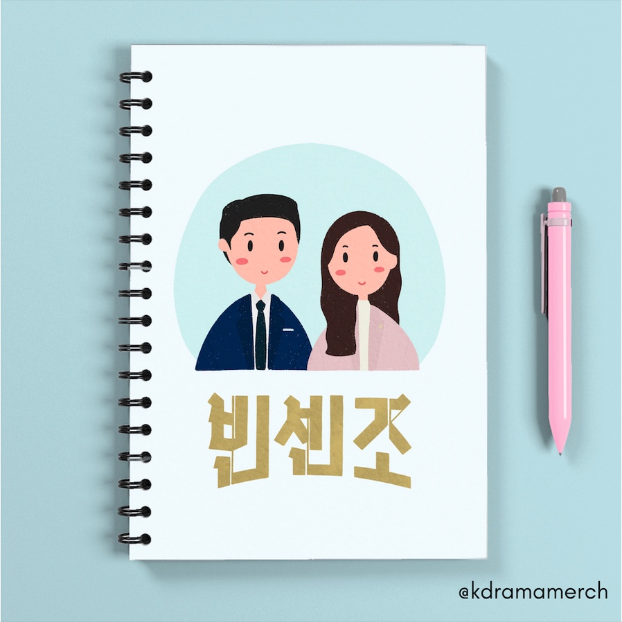 VINCENZO COUPLE NOTEBOOK SPIRAL DRAMA KOREA A5/ DRAMA KOREA / DRAKOR / JOURNAL / JURNAL SOFT COVER
