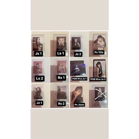 BLACKPINK PHOTOCARD BORN PINK ALBUM