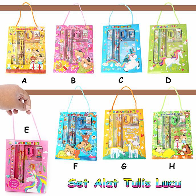 

Top!! Stationery Stationary Set Peralatan Sekolah / Alat Tulis / Souvenir