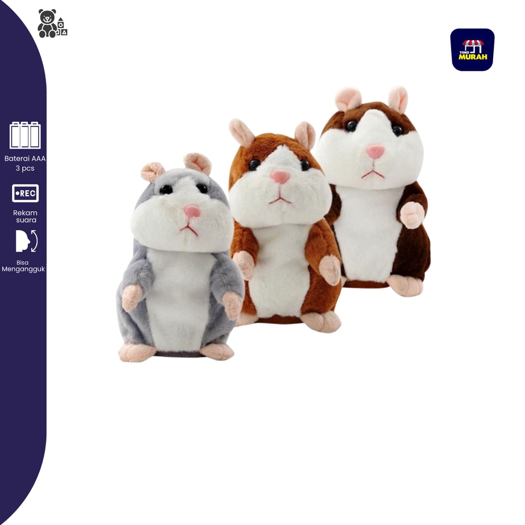 Boneka talking hamster peniru suara mainan bayi lucu imut