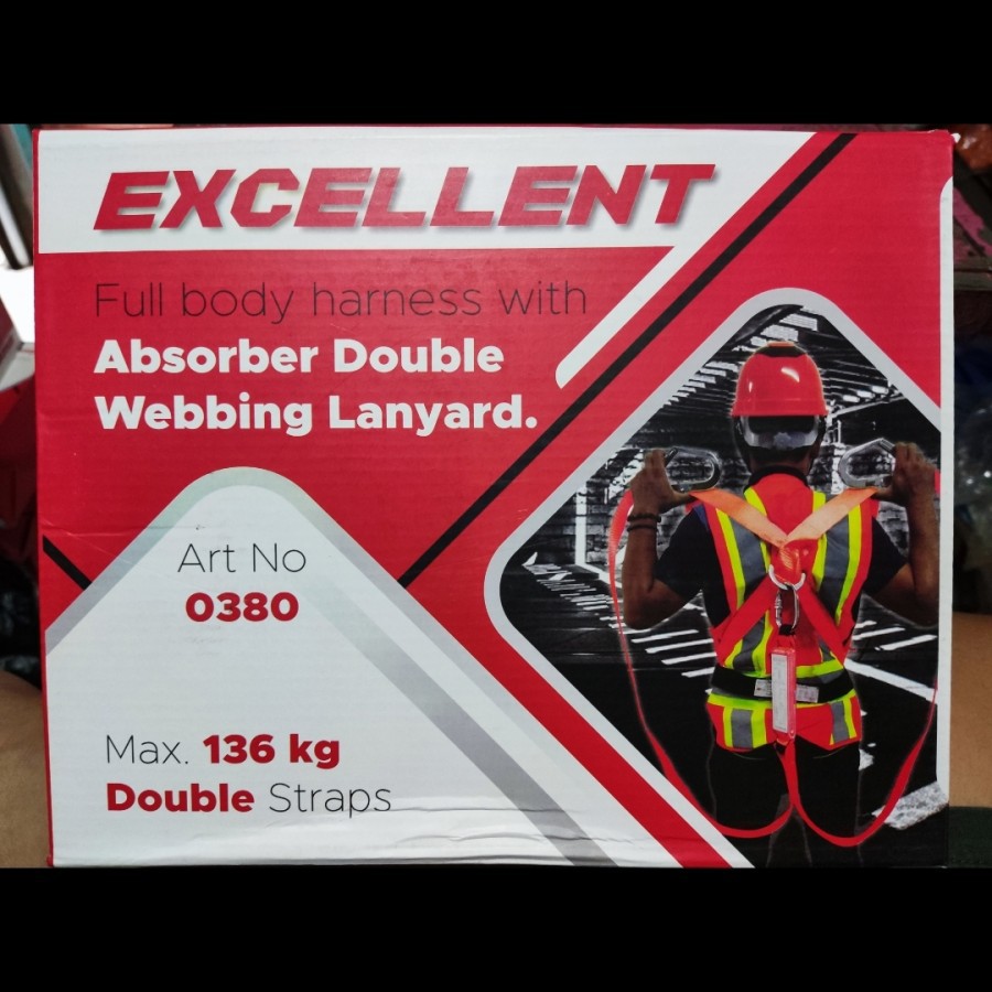 Full Body Harness With Absorber Double Lanyard Excellent 0380
