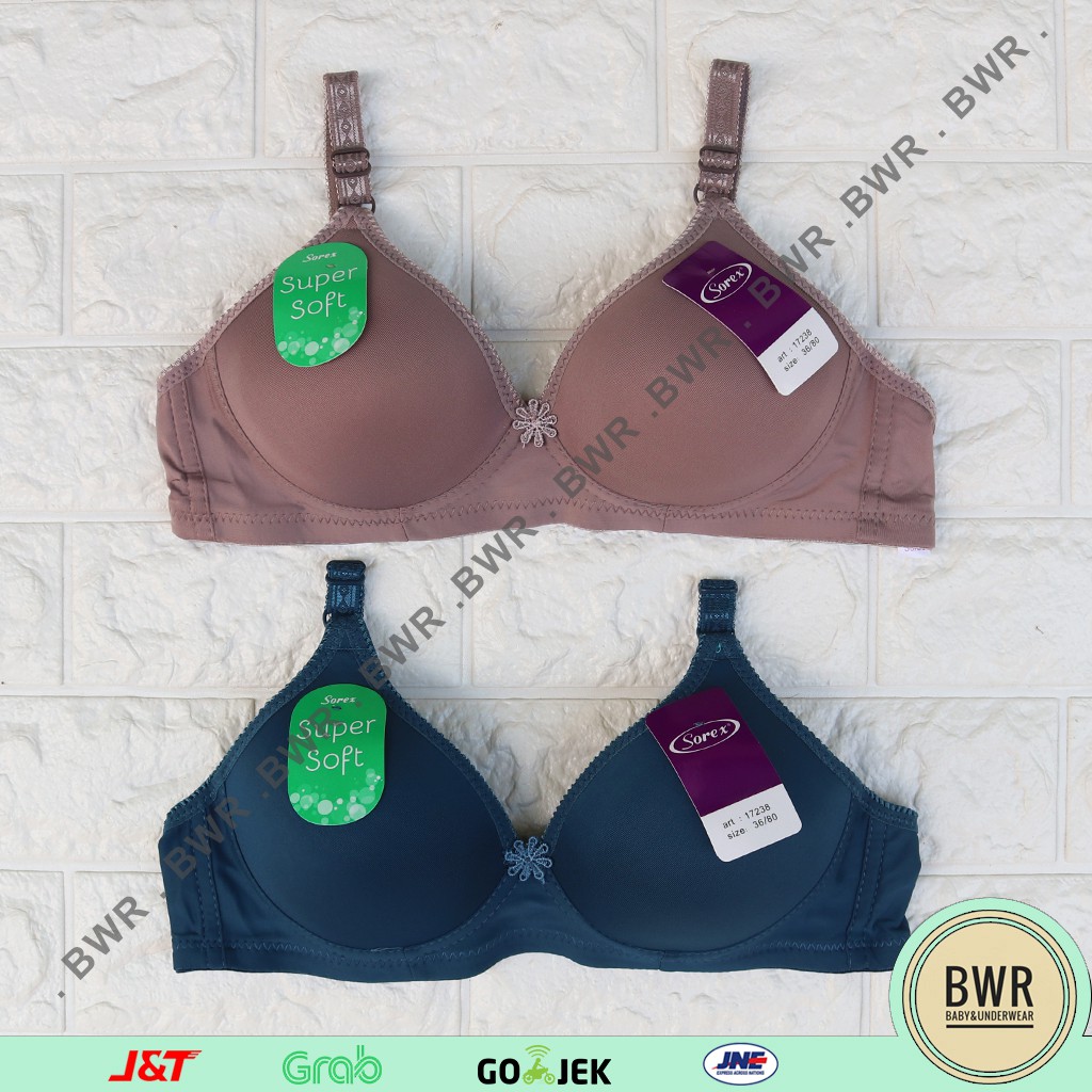 BH SOREX 17238 | Sorex Bra Cup Sedang Sorex | Bh Sorex Busa Tanpa Kawat Kancing 2 Terlaris Pilih warna - Bwr