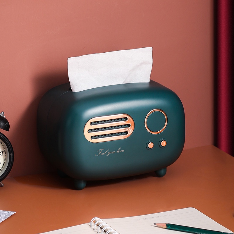 Tissue Box Tempat Tissu Model Radio Dekorasi Vintage House