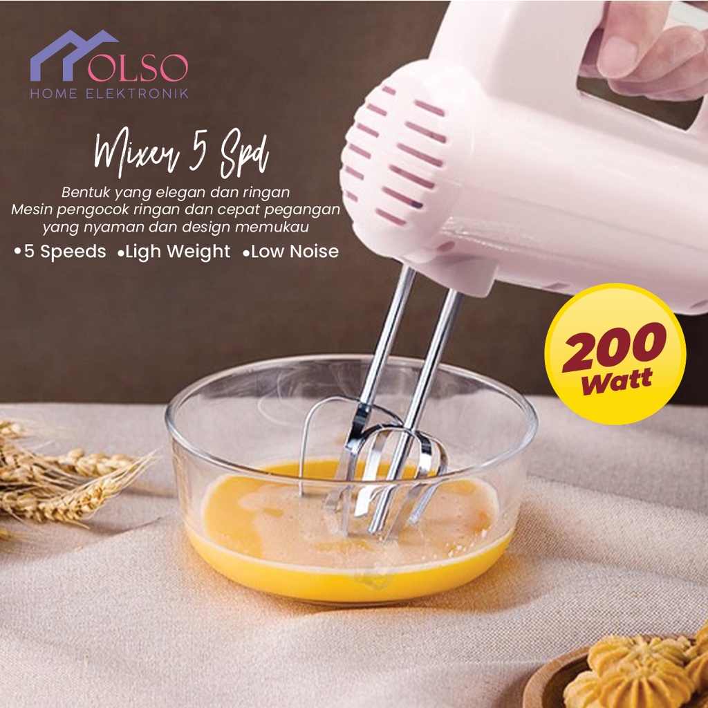 Jual HAND MIXER PENGADUK TELUR KUE MIKSER TANGAN 5 KECEPATAN Shopee