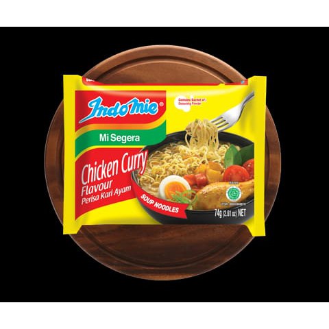 INDOMIE KUAH KARI AYAM INSTAN HALAL 72 GR CHICKEN CURRY NOODLE SOUP MIE KUAH