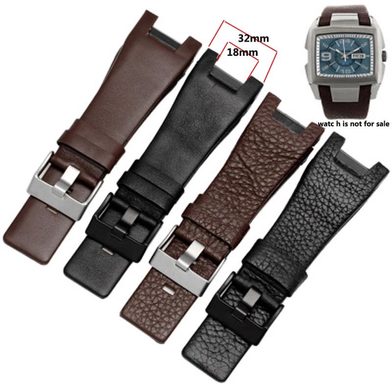 STRAP KULIT DIESEL 32MM CAKEP BAND TALI JAM TANGAN KALEP DZ 1216 1273 4246 LEATER