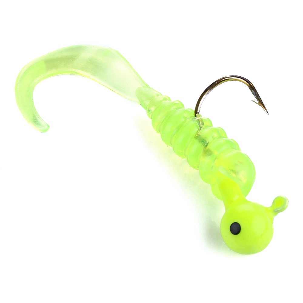 HENGJIA 7PCS/Bag Soft Fishing Lure Umpan Pancing Jigs Hooks Kail Freshwater Ikan Bass Silicone Swimbait Tackle