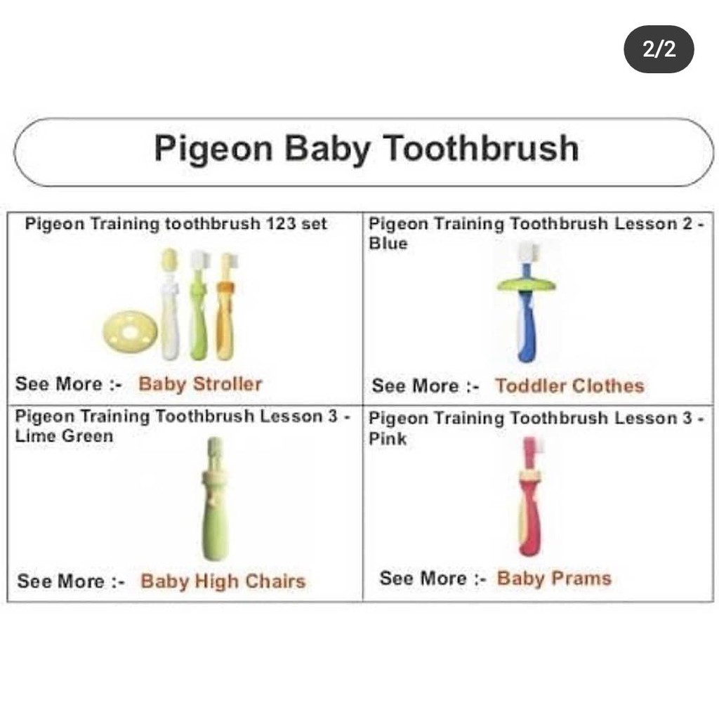 pigeon baby training set sikat gigi isi 3/sikat lidah set 8928/7900024