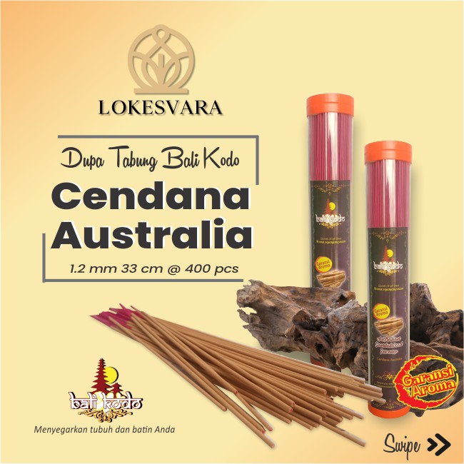 Dupa Hio Wangi Harum Tabung Bali Kodo Cendana Australia 33cm 400pcs &amp; 800pcs