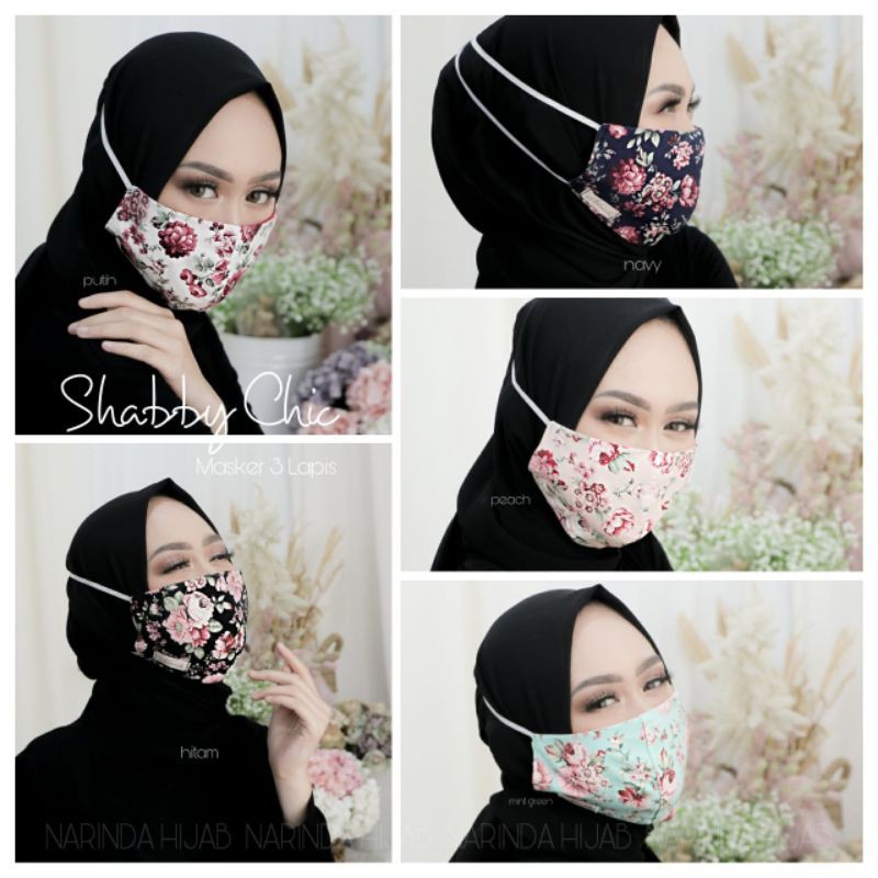 Masker Shabby Chic Mom &amp; Kids Original Narinda Hijab