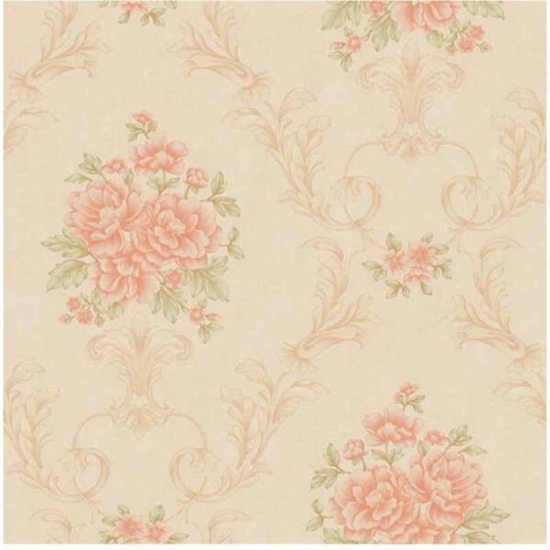 walpaper dinding vinyl motif bunga