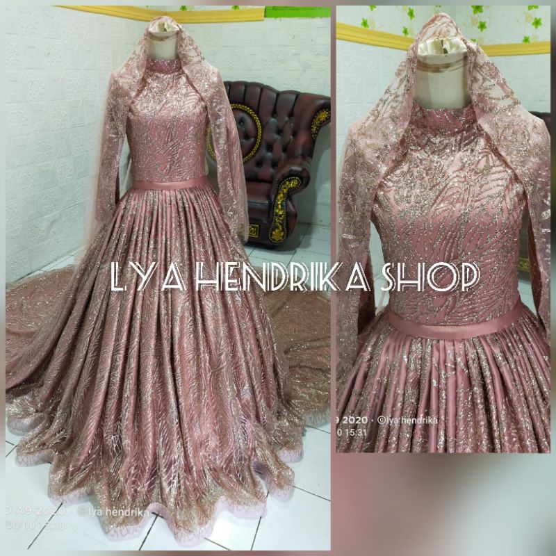 gaun pengantin candy ekor cantiiikkk