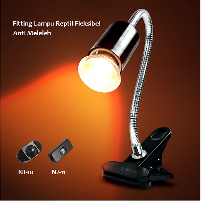 NOMOYPET FITTING LAMPU KURA REPTIL UVA UVB TAHAN PANAS LAMPU KERAMIC PANJANG REPTILE TORTO