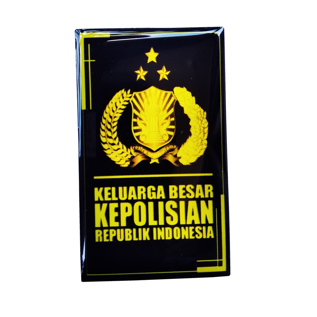 Stiker Motor Timbul Untuk Plat Motor Model Keluarga Besar Kepolisian Indonesia - Polisi Indonesia!!