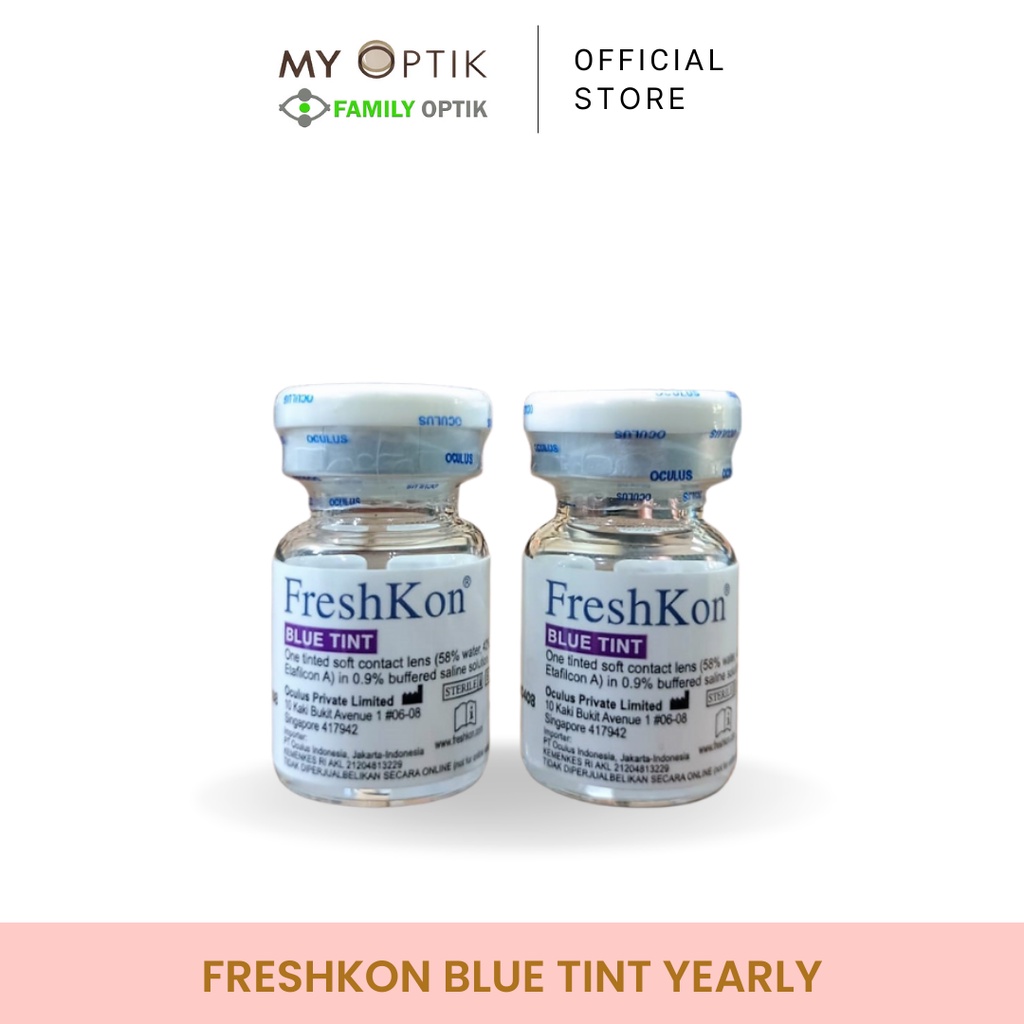 Freshkon Blue Tint Yearly (tahunan) softlens bening