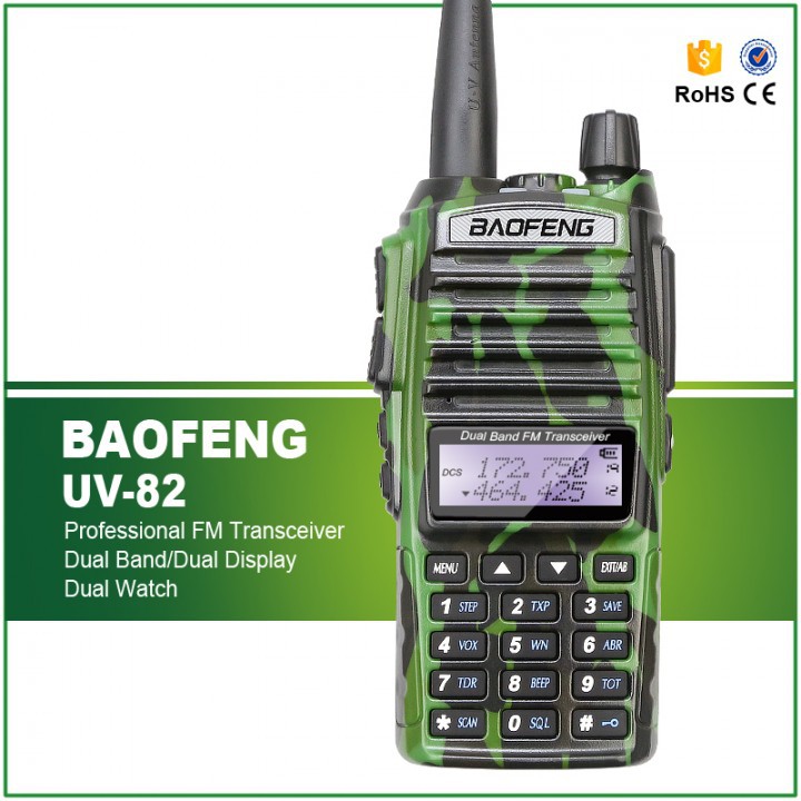 Radio Walkie Talky HT BAOFENG POFUNG Dual Band UHF VHF UV-82 Army Loreng