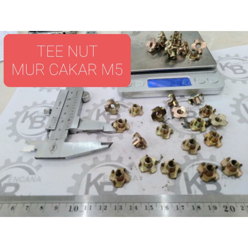 MUR CAKAR M5 / TEE NUT M5 / T NUT M5 / MUR MEBEL M5