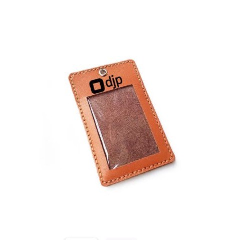 

name tag kulit logo dirjen pajak Warna Tan