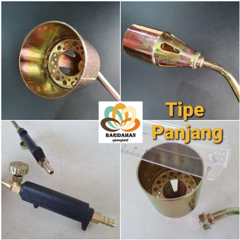 LPG heating Torch blower bakar bulu cat - ukuran panjang dan pendek (Mutu PREMIUM)