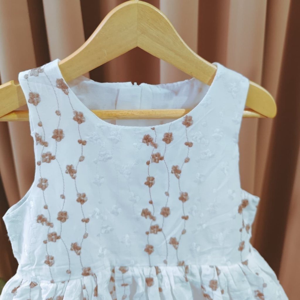 Promo !! Dress anak perempuan import/ Dress kingkids / Dress flower vertikal pretty ukuran 6 bulan - 18 bulan