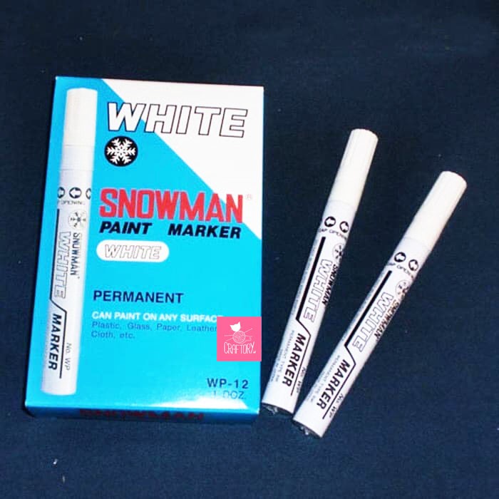 

Snowman White Paint Marker / spidol putih / PERMANENT PIGMENT PAINT