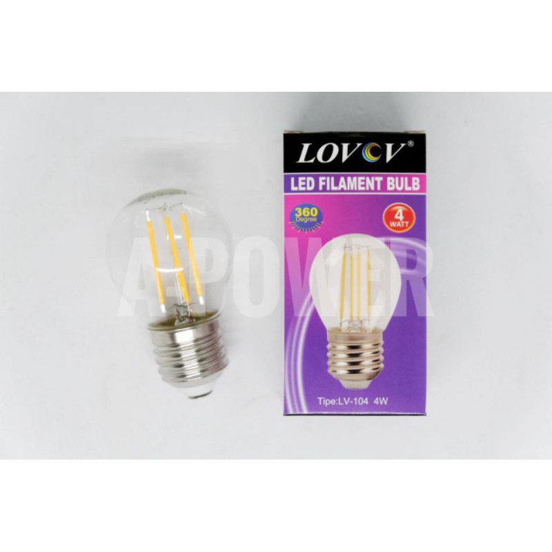 Lovov - Lampu LED Filament E27 Edison G45 4W