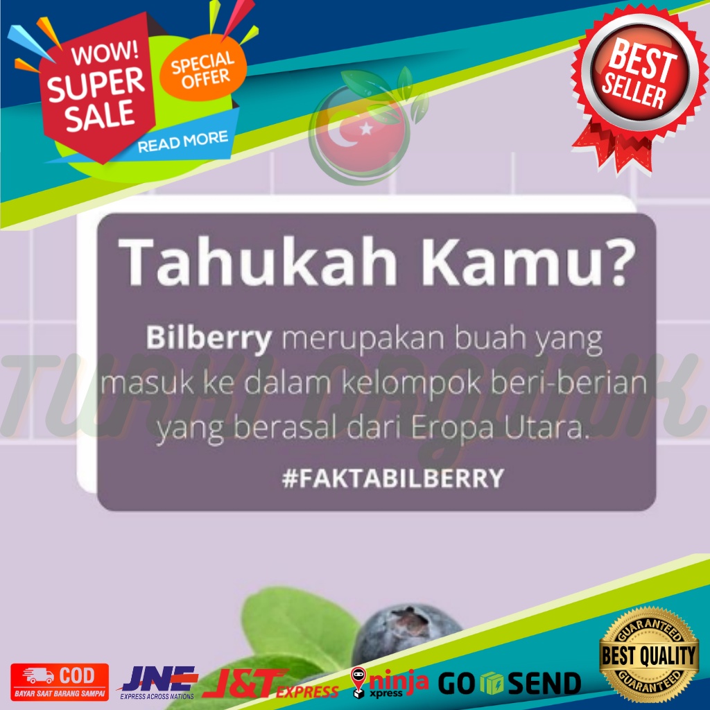 (BONUS EMAS) BILBERRY ADAWIYAH 99 - KAPSUL EKSTRAK ORIGINAL &amp; SEHAT SUPLEMEN MATA MINUS, PLUS, KATARAK, &amp; RABUN