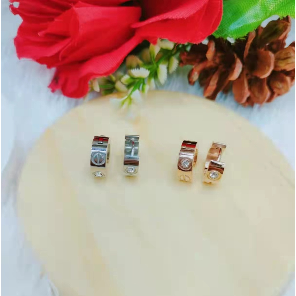 Anting Titanium Permata Perhiasan Fashion B101,102