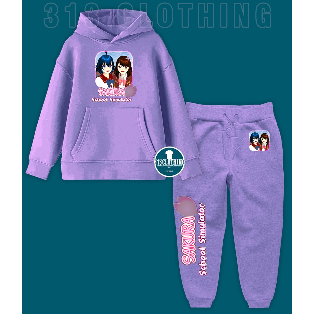 Setelan Anak Sakura School Simulator Hoodie Jogger Anak Sakura Simulator